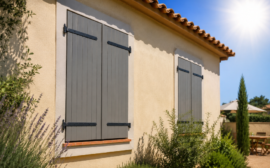 Appartement avec volets fermés en été - Canicule