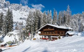 Vue chalet au ski